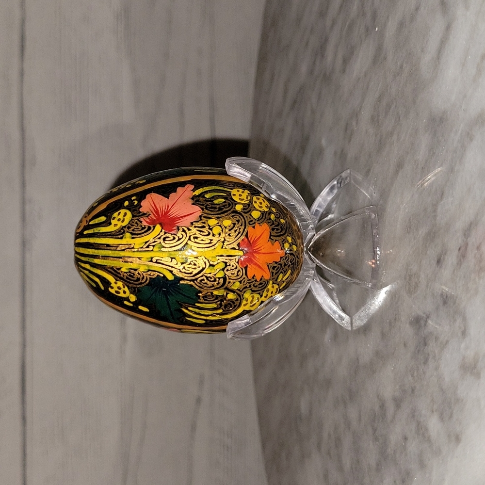 Vintage | Hand Painted Decorative Egg with Stand | Germany